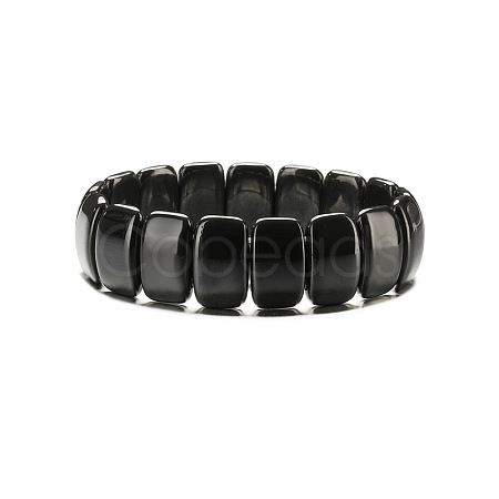 Non-magnetic Synthetic Hematite Beaded Stretch Bracelets for Men FS-WG73B41-08-1