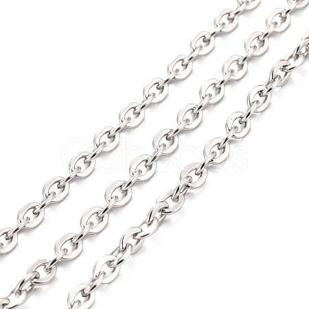 Tarnish Resistant 304 Stainless Steel Cable Chains CHS-K016-01P-1