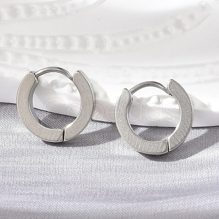 Tarnish Resistant 202 Stainless Steel Huggie Hoop Earrings X-EJEW-O087-09A-P-1