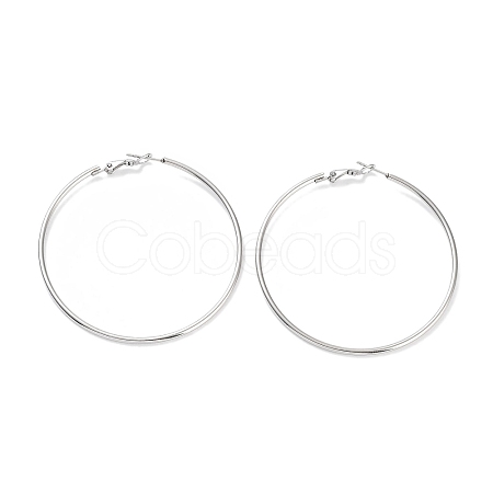 Non-Tarnish Ring 304 Stainless Steel Hoop Earrings for Women Men EJEW-B049-02G-P-1