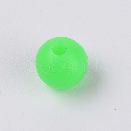 Plastic Luminous Glow Fishing Beads FIND-WH0075-39F-1