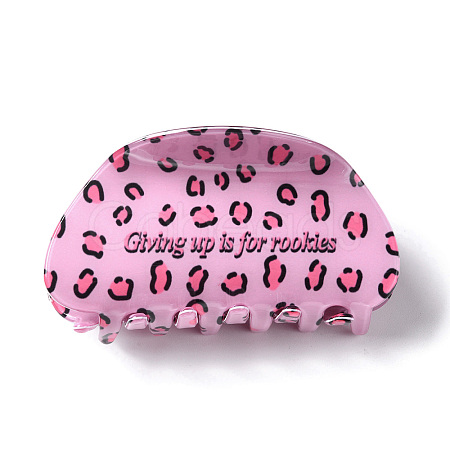 Leopard Print Pattern PVC Claw Hair Clips LS-PHAR-M013-02H-1