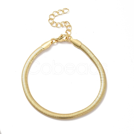Rack Plating Brass Herringbone Chains Bracelet for Men Women BJEW-M227-01G-1