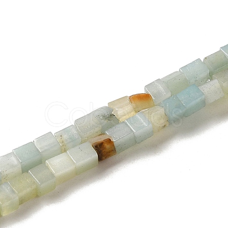 Natural Flower Amazonite Beads Strands G-B064-A35-1