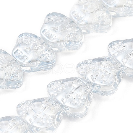 Transparent Electroplate Glass Beads Strands EGLA-F158-PL03-A-1