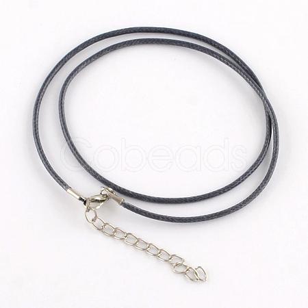 Waxed Cotton Cord Necklace Making MAK-S032-1.5mm-114-1
