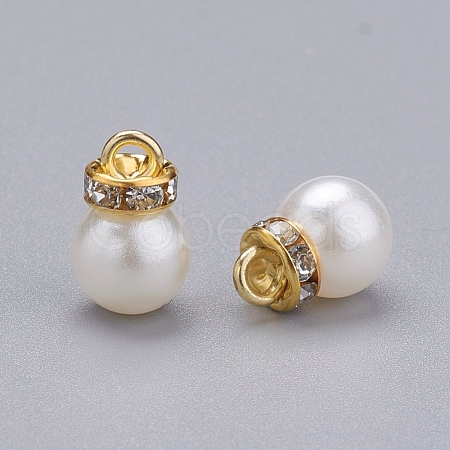 Acrylic Pearl Pendants X-IFIN-I031-02B-G-1