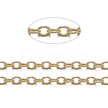 Brass Cable Chains X-CHC-034Y-G-1
