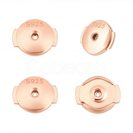 2Pairs Sterling Silver Ear Nuts STER-CN0001-07A-1