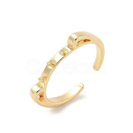 Brass Open Cuff Ring Settings KK-G518-06G-01-1