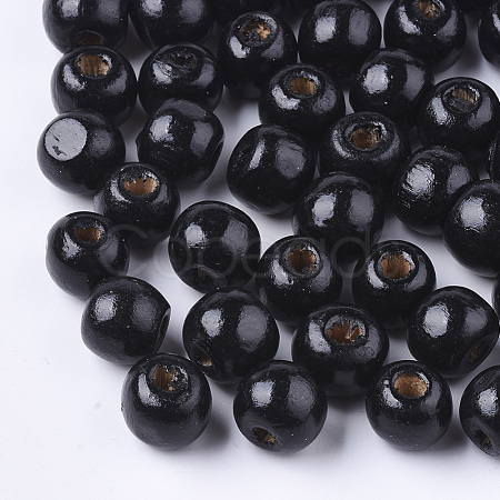 Dyed Natural Wood Beads WOOD-Q006-16mm-14-LF-1