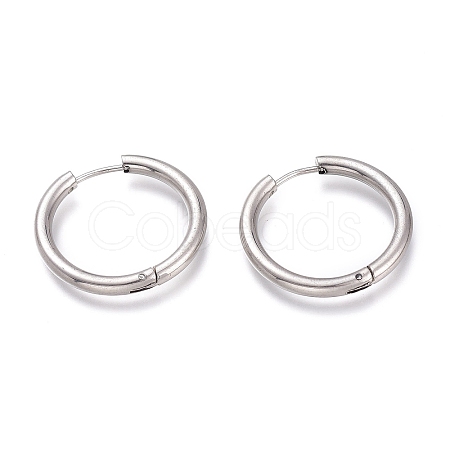 Tarnish Resistant 201 Stainless Steel Huggie Hoop Earrings EJEW-L256-05G-P-1