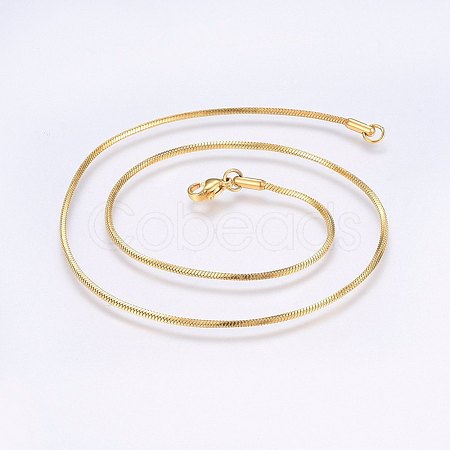 304 Stainless Steel Snake Chain Necklaces X-NJEW-F221-05G-1