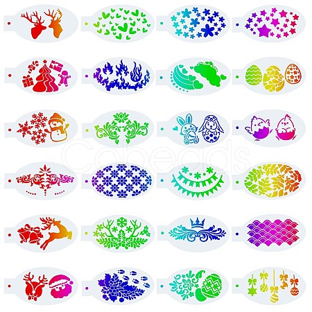 Plastic Face Paint Stencils DIY-WH0304-582D-1