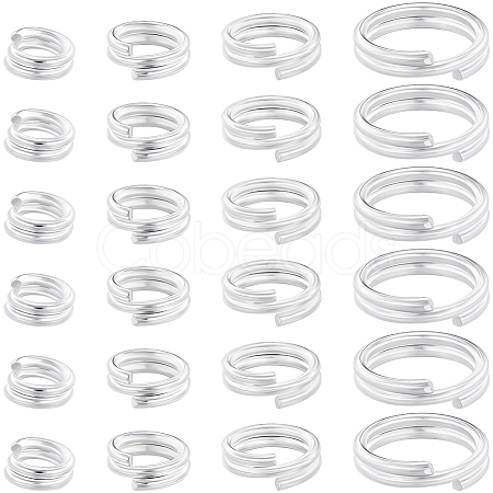 80Pcs 4 Styles Brass Split Rings KK-BBC0014-05-1