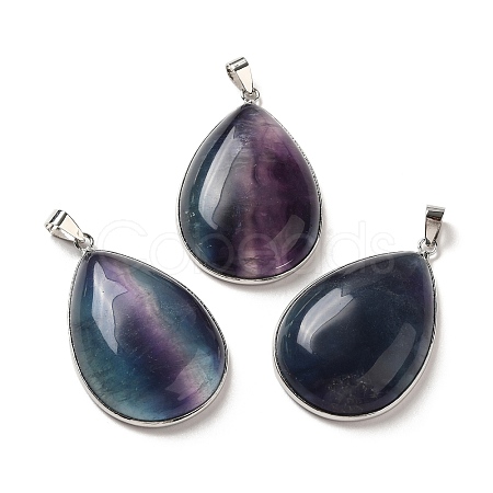 Natural Fluorite Pendants G-H285-04P-1