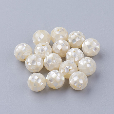 Natural White Shell Beads X-SSHEL-Q298-12mm-08-1