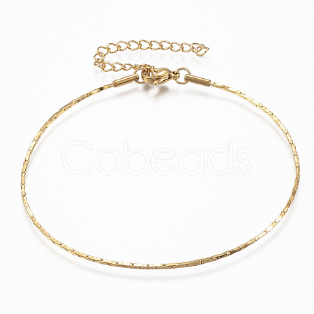 304 Stainless Steel Boston Link Chain Bracelets BJEW-K172-26G-1