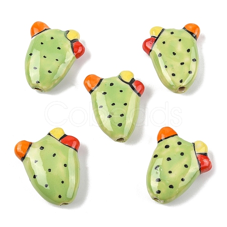 5Pcs Handmade Porcelain Beads PORC-YW0001-64B-1