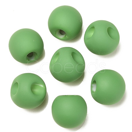 Rubberized Acrylic Beads OACR-G012-05H-1