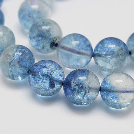 Dyed Round Natural Crackle Quartz Beads Strands G-K084-10mm-03A-1