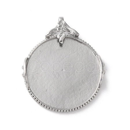 Brass Pendant Cabochon Settings KK-R215-02P-1