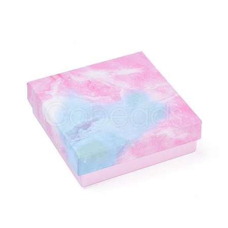 Cotton Filled Cardboard Gift Box Jewelry Set Boxes CBOX-G018-E02-1