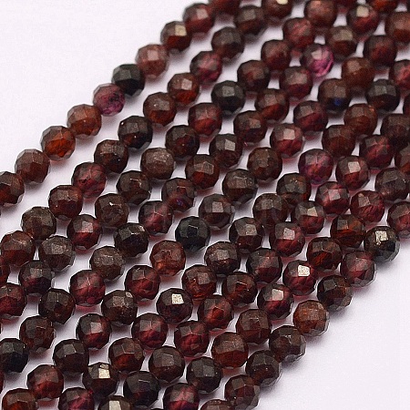 Natural Garnet Beads Strands LS-G-F509-37-3mm-1