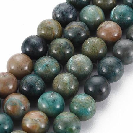 Natural Chrysocolla Beads Strands G-S376-004C-1