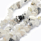 Natural Tourmalinated Quartz/Black Rutilated Quartz Beads Strands, Chip, 5~8mm, Hole: 1mm, about 80~81cm