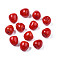 Handmade Lampwork Beads, Apple, Red, 10x9.5~10mm, Hole: 1.5~1.8mm