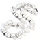 Natural Howlite Nuggets Beaded Necklaces for Women Men, 20.08~21.26 inch(51~54cm)