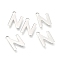 Non-Tarnish 201 Stainless Steel Charms, Alphabet, Letter.N, 12x8.2x0.6mm, Hole: 1.4mm