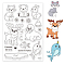 PVC Plastic Stamps, for DIY Scrapbooking, Photo Album Decorative, Cards Making, Stamp Sheets, Animal Pattern, 16x11x0.3cm