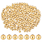 PandaHall Elite Brass Spacer Beads, Long-Lasting Plated, Round, Real 24K Gold Plated, 5mm, Hole: 1.4mm, 200pcs