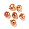 Electroplate Glass Beads, Faceted, Full Rainbow Plated, Teardrop, Dark Orange, 9.5x8mm, Hole: 1.2mm