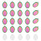 Unicraftale 30Pcs Ion Plating(IP) 304 Stainless Steel Pendant Cabochon Settings, Plain Edge Bezel Cups, Oval, with 30Pcs Oval Glass Cabochons, Rainbow Color, Tray: 18x13mm, 22x14x1.5mm, Hole: 1.5mm