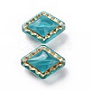 Plating Transparent Acrylic Beads X-OACR-P013-30B-2