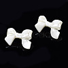 Spray Painted CCB Plastic Bowknot Stud Earring Findings CCB-Q091-07A-1