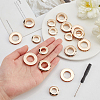 18Pcs 3 Style Alloy Grommet Eyelet Findings FIND-WR0006-18LG-3