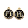Golden Plated Alloy Charms LS-ENAM-S118-02H-1