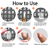 Stainless Steel DIY Nail Art Templates MRMJ-WH0092-043-6