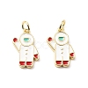 Brass Enamel Pendants KK-L237-024G-02-1