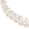 Faceted Glass Rondelle Beads Stretch Bracelet for Kid BJEW-JB06807-14-3