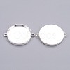 Tibetan Style Cabochon Connector Settings X-TIBE-C074-S-FF-2
