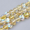 Synthetic Moonstone Beads Strands G-S283-6mm-14A-1