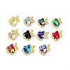 Real 18K Gold Plated Rack Plating Brass Micro Pave Cubic Zirconia Pendants KK-G466-01G-1