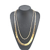 Iron Crystal Rhinestone Chain Double Layer Necklaces for Women WGBAFBD-01-1