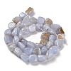Natural Blue Lace Agate Beads Strands G-P497-01E-71-3