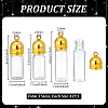 12Pcs 3 Styles Clear Glass Wish Bottle Pendants FIND-PH0024-30G-4